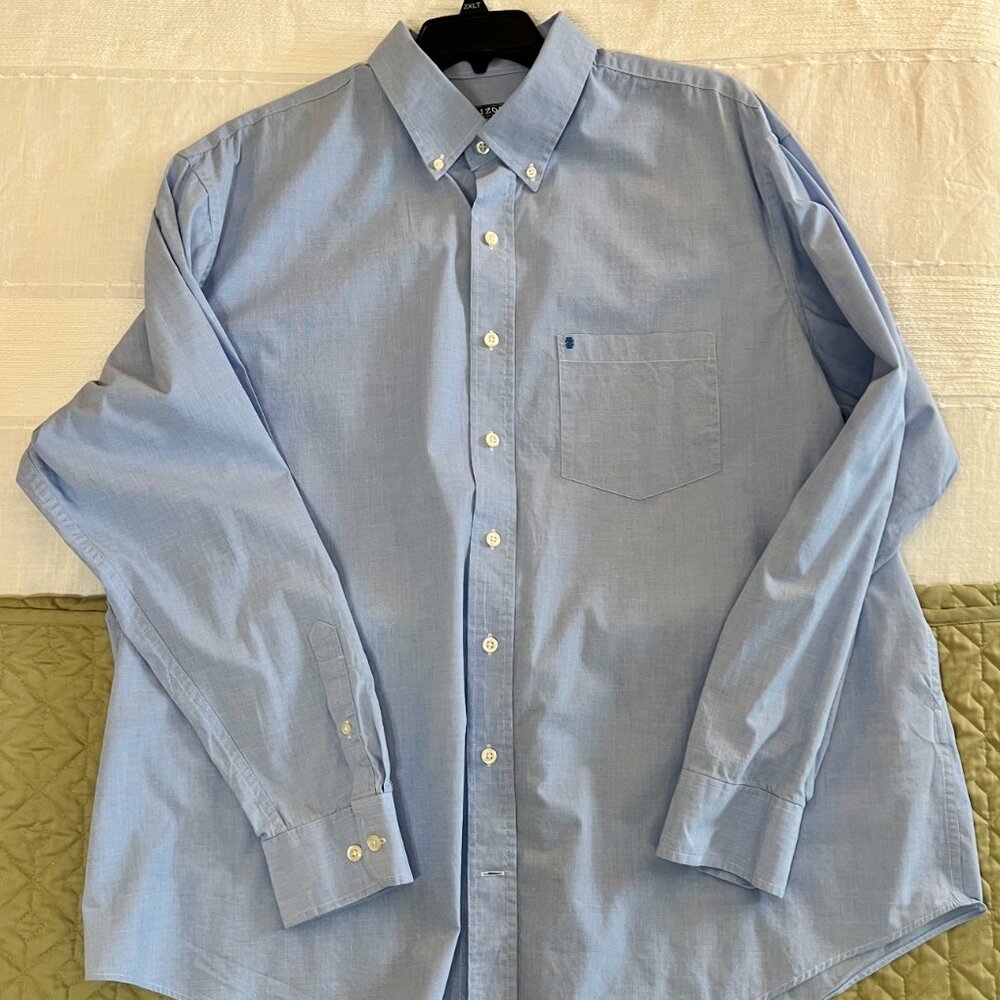 Men's IZOD Big & Tall 2XLT Long Sleeve Blue Shirt